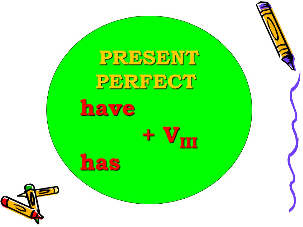 PRESENT PERFECT have + VIII has